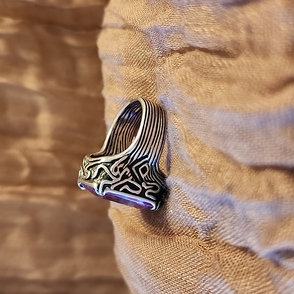 Silpada Purple Gemstone Silver Ring - Picture 2 of 4